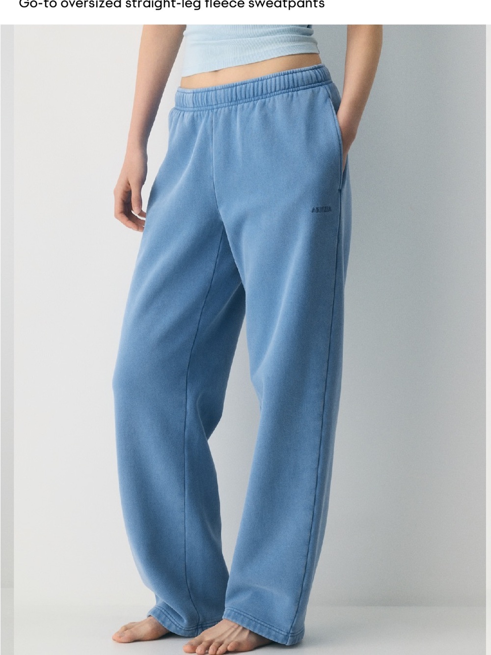 Aritzia Cozy Sweatfleece Cargo Sweatpants in Stratus Blue